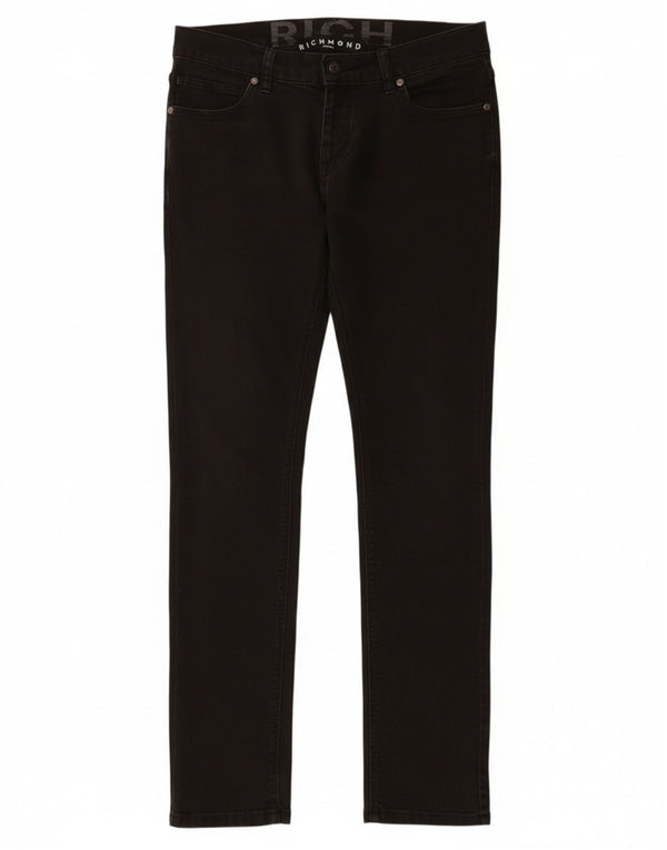 Richmond Damen Slim Jeans W30 L32 Schwarze Baumwolle