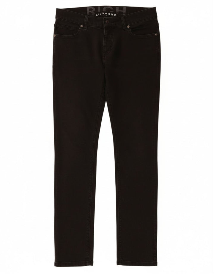 Richmond Damen Slim Jeans W30 L32 Schwarze Baumwolle