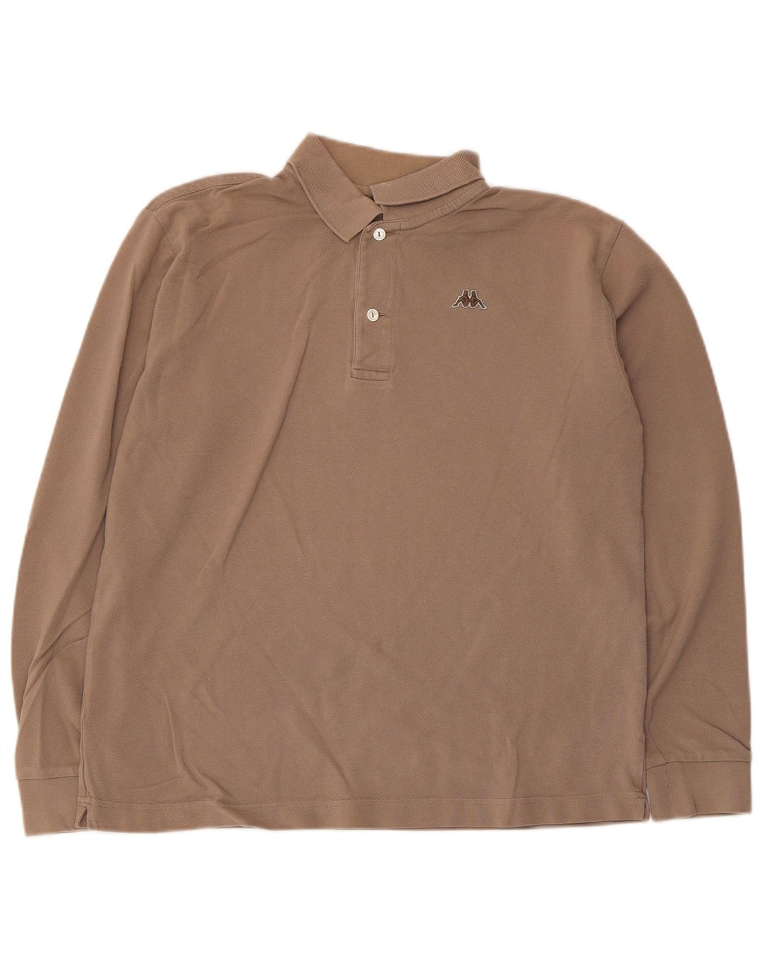 Kappa Herren Langarm-Poloshirt, kleine graue Baumwolle