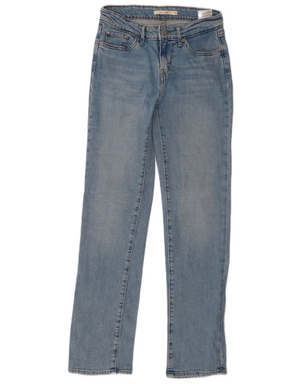 Levi's Damen 714 Straight Jeans W26 L30 Blaue Baumwolle