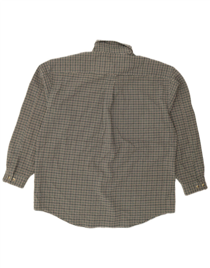 L.L.Bean Herren-Flanellhemd XL, grün kariert, Polyester