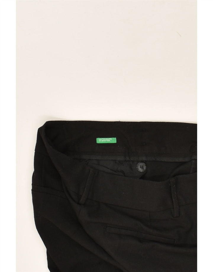 BENETTON Womens Straight Chino Trousers W32 L26  Black | Vintage Benetton | Thrift | Second-Hand Benetton | Used Clothing | Messina Hembry 