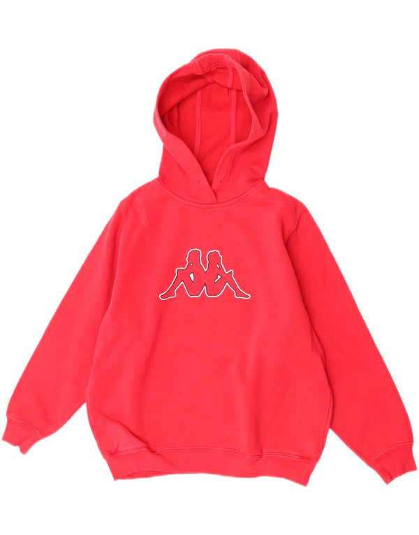 Kappa Mädchen-Kapuzenpullover mit Grafik, 11–12 Jahre, XL, rote Baumwolle