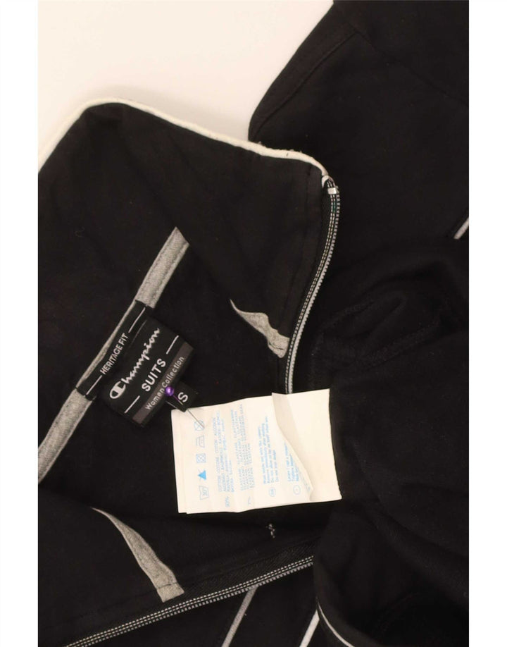 Champion Damen-Trainingsanzug-Oberteil, UK-Größe 10, Größe S, schwarze Baumwolle