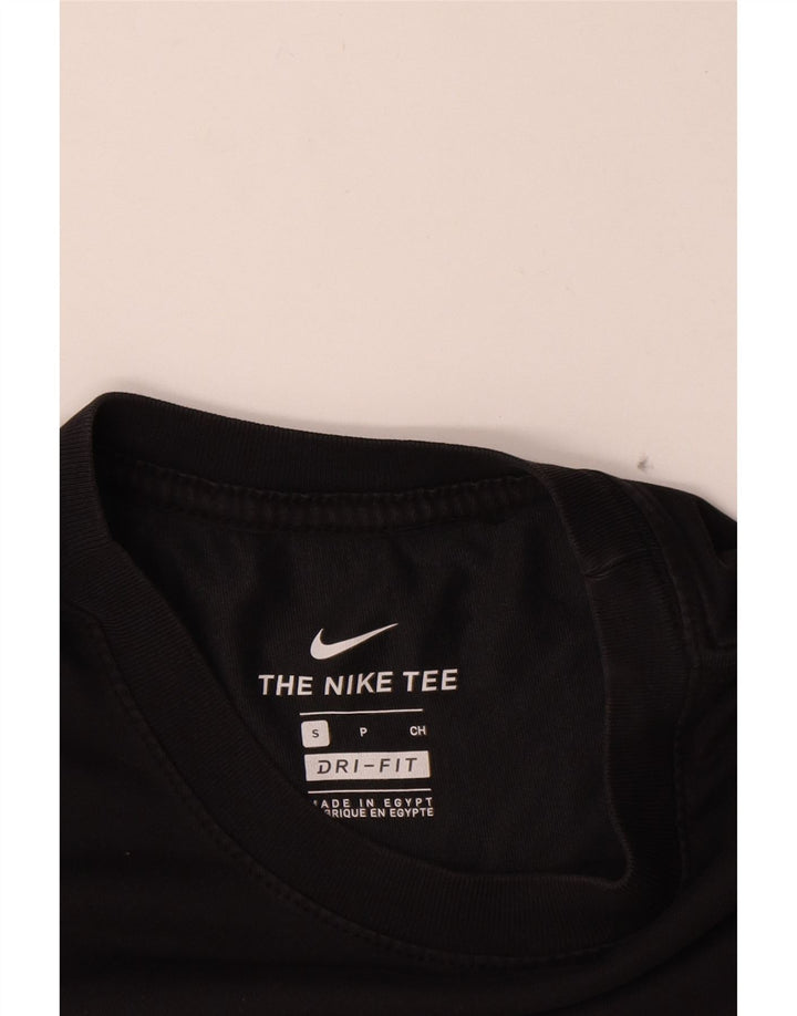 Nike Herren Dri Fit Graphic T-Shirt Top Small Schwarz Baumwolle
