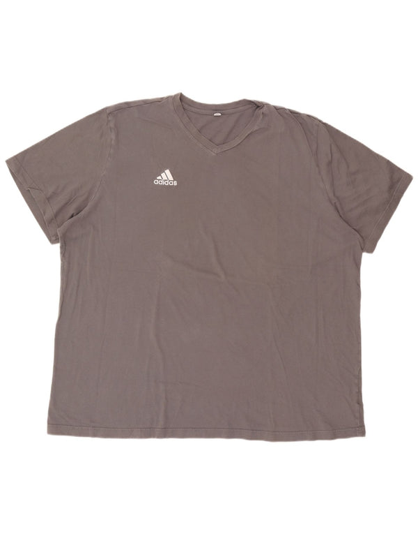 Adidas Herren T-Shirt Top 2XL Grau Baumwolle