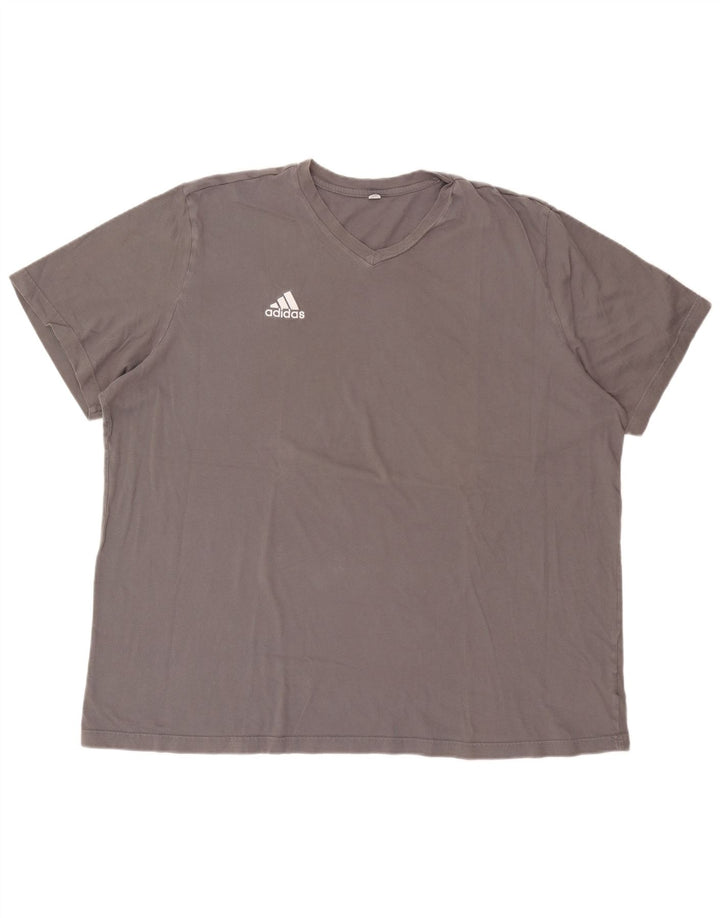 Adidas Herren T-Shirt Top 2XL Grau Baumwolle