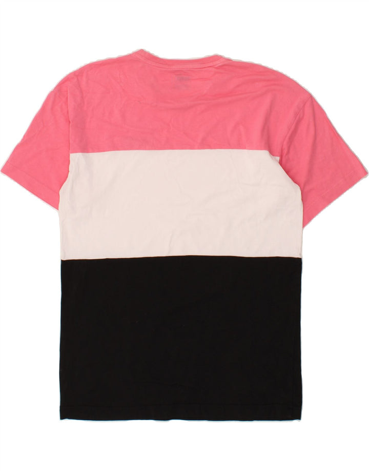 PUMA Mens T-Shirt Top Medium Multicoloured Colourblock Cotton Vintage Puma and Second-Hand Puma from Messina Hembry 