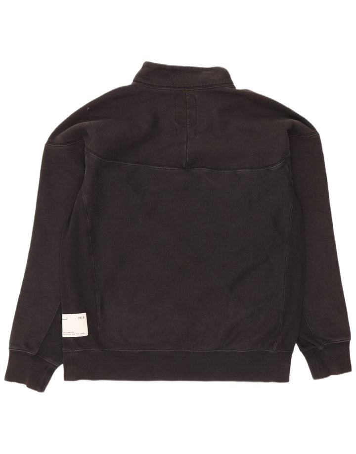 Champion Herren-Sweatshirt mit Reißverschluss am Hals, mittlere schwarze Baumwolle