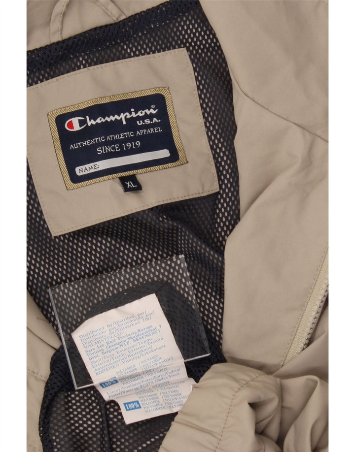 CHAMPION Mens Rain Jacket UK 42 XL Beige Polyamide Vintage Champion and Second-Hand Champion from Messina Hembry 