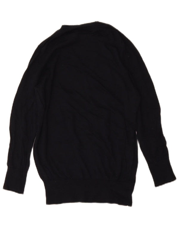 Gap Damen-Pullover mit Rundhalsausschnitt, UK 10, Größe S, marineblaue Wolle