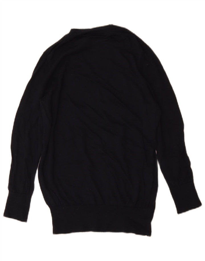 Gap Damen-Pullover mit Rundhalsausschnitt, UK 10, Größe S, marineblaue Wolle