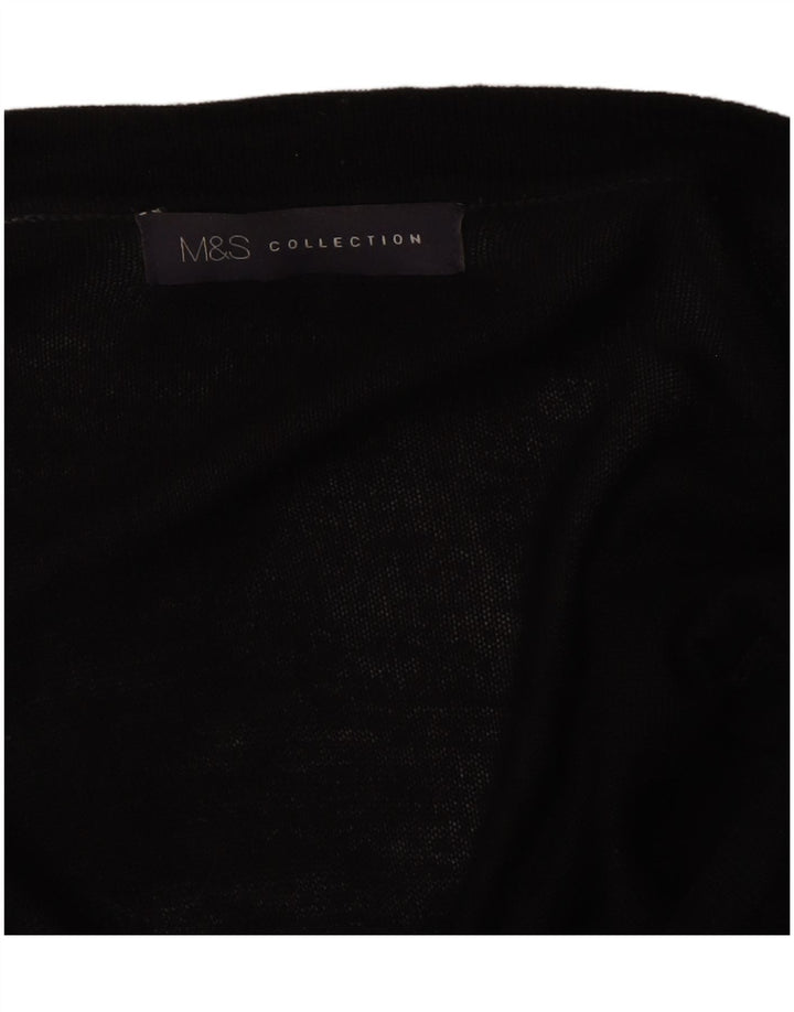 Marks & Spencer Offener Damen-Cardigan-Pullover UK 14 Medium Schwarz
