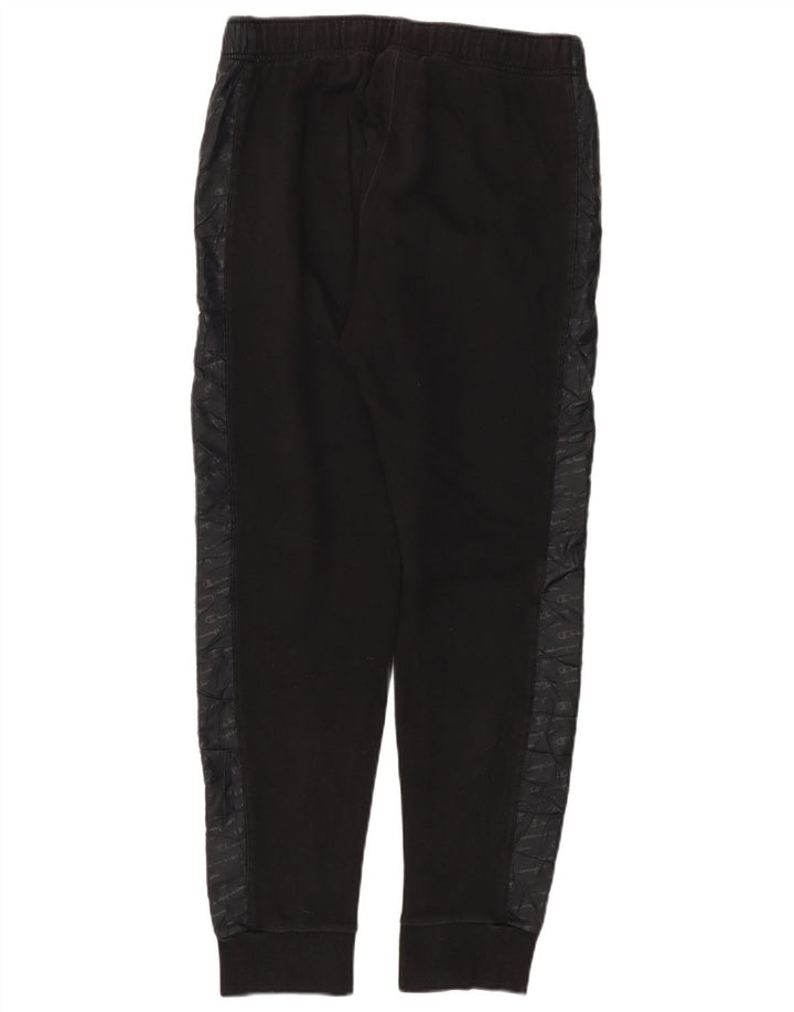CHAMPION Mens Graphic Tracksuit Trousers Joggers Medium Black Cotton
