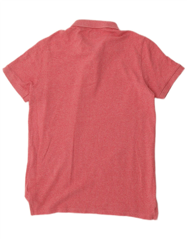 Superdry Herren-Poloshirt, große rosa gesprenkelte Baumwolle