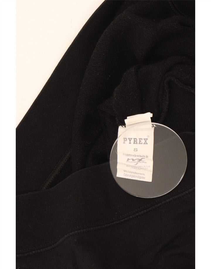 Pyrex Herren-Sweatshirt mit Grafik, Größe S, schwarze Baumwolle