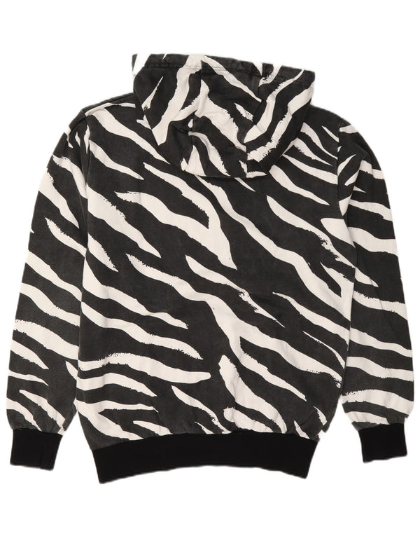Ellesse Womens Graphic Hoodie Pullover UK 10 Small Black Animal Print