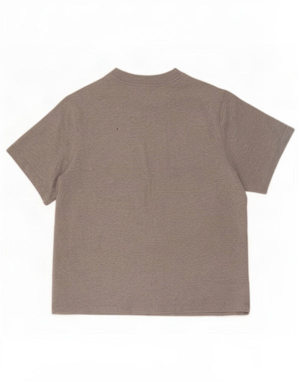 Adidas Damen T-Shirt Top UK 12 Mittelgrau gefleckte Baumwolle