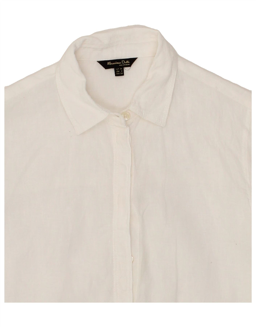 MASSIMO DUTTI Womens Shirt UK 2 XS White Vintage Massimo Dutti and Second-Hand Massimo Dutti from Messina Hembry 