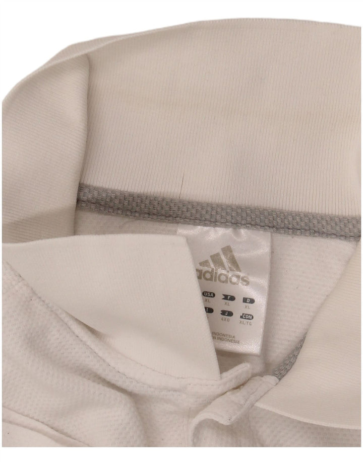 Adidas Herren Poloshirt XL Weiße Baumwolle
