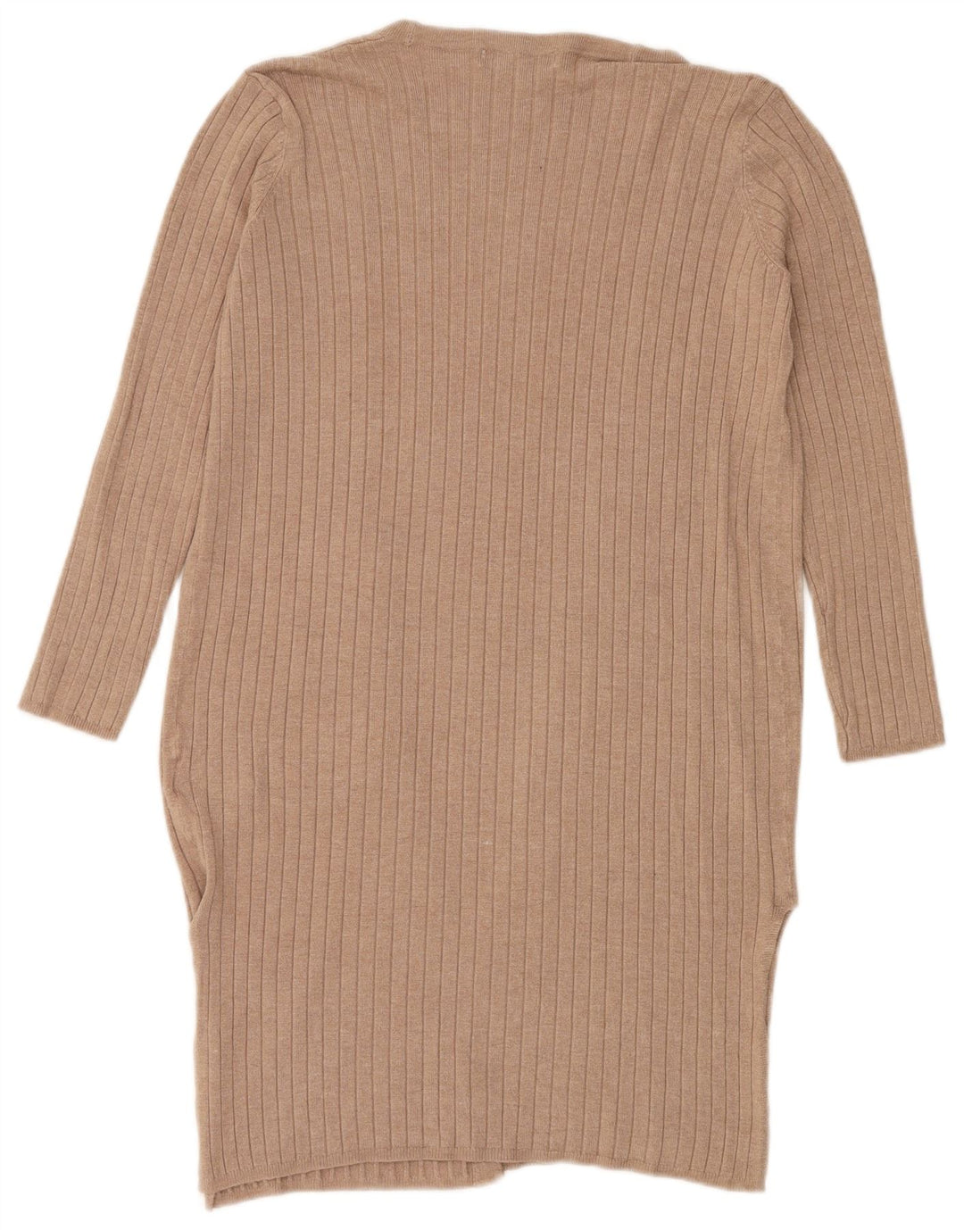 Marks & Spencer Damen Longline Open Cardigan Pullover UK 10 Small Beige