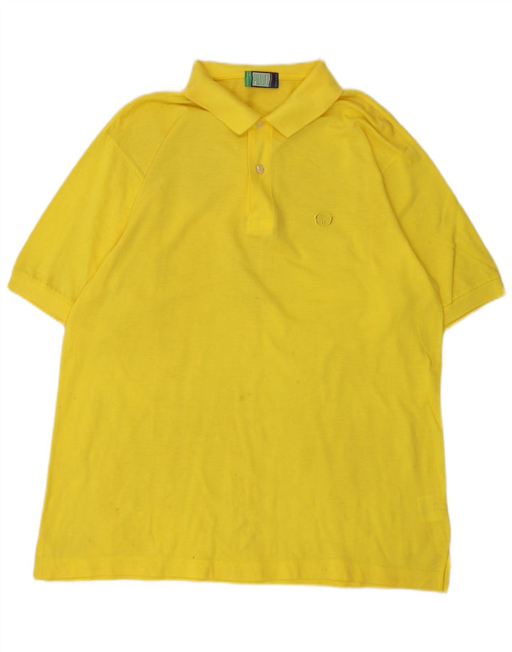 SERGIO TACCHINI Herren Poloshirt IT 52 Große gelbe Baumwolle
