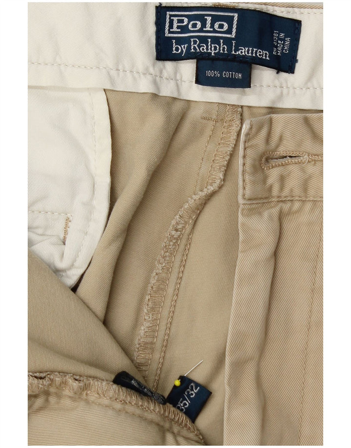 POLO RALPH LAUREN Herren gerade Chinohose W35 L30 Beige Baumwolle
