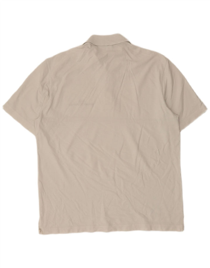 Sergio Tacchini Herren-Poloshirt, groß, weiß gestreift, Baumwolle