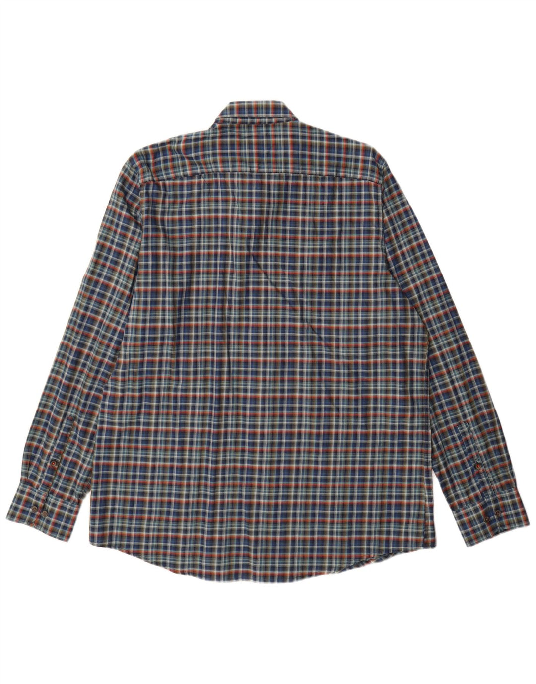 Lerros Herren Stretch-Hemd XL Marineblau kariert