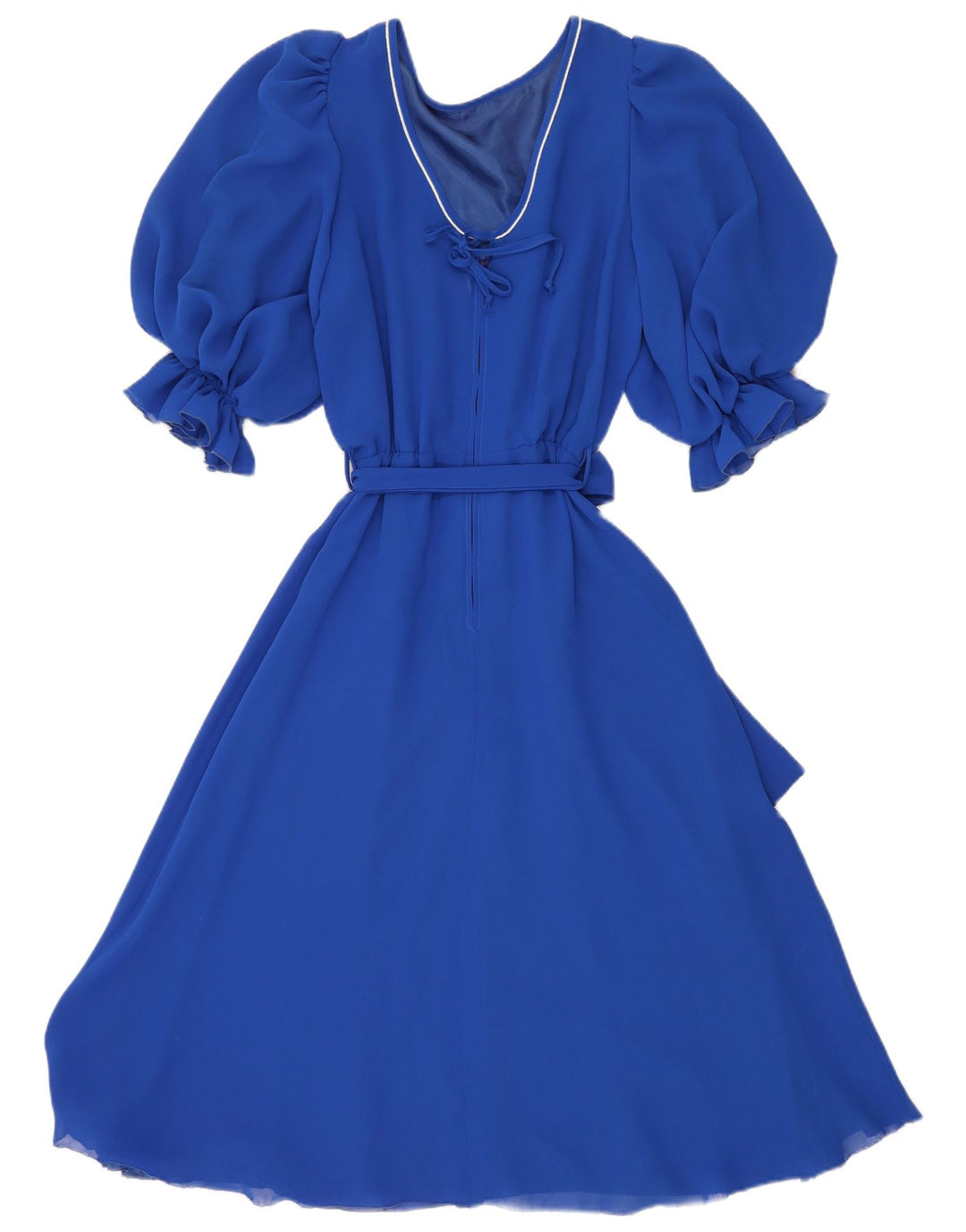 Vintage Damen A-Linie Kleid IT 40 Small Blau Polyester