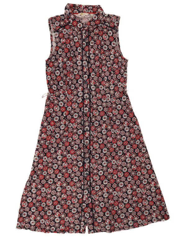 Boden Ärmelloses Damen-Hemdkleid, UK-Größe 42, mittelgroß, mehrfarbig, mit Blumenmuster