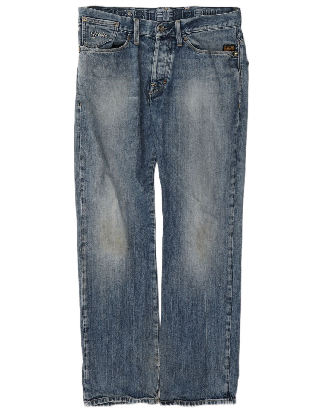 G-Star Herren Straight Jeans W33 L32 Blaue Baumwolle