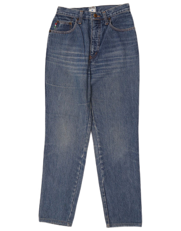 Moschino Damen Tapered Jeans W28 L28 Blaue Baumwolle