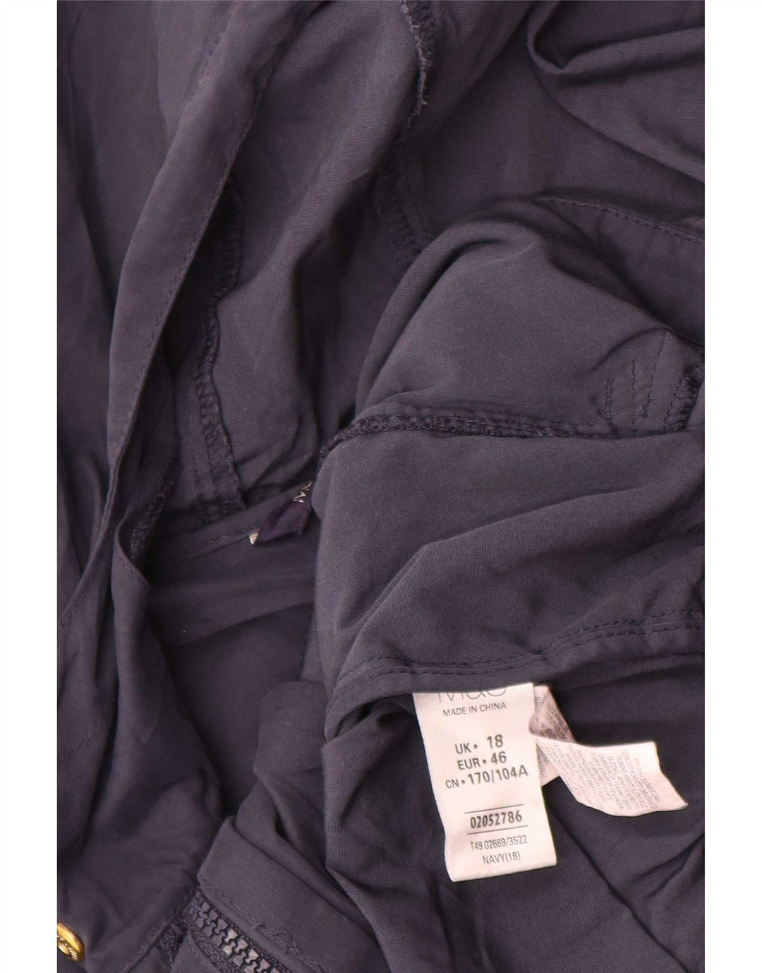 Marks & Spencer Damen-Windbreakerjacke mit Kapuze, UK 18, XL, Marineblau