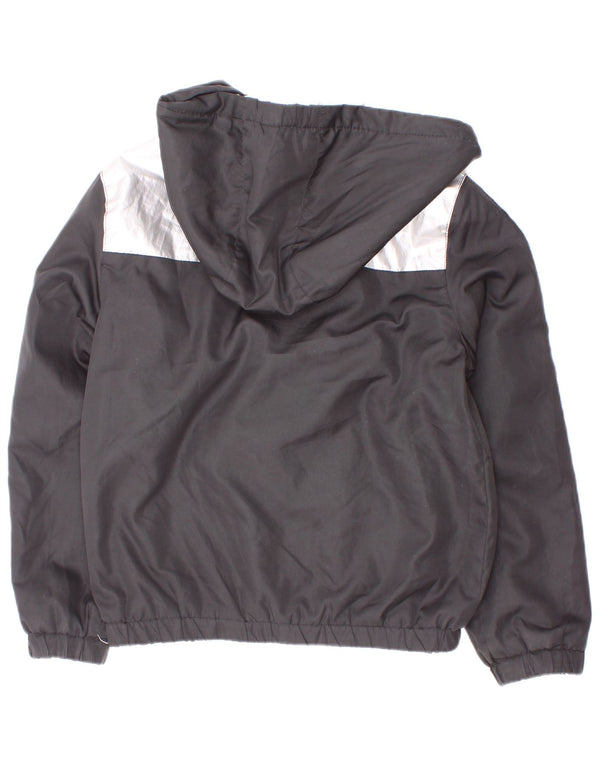Dkny Jungen-Windbreaker-Jacke mit Grafik, 7–8 Jahre, Größe S, Schwarz, Farbblock