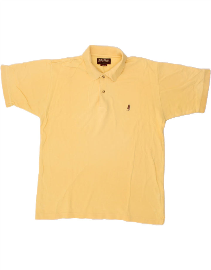 MARLBORO CLASSICS Mens Polo Shirt Medium Yellow Cotton Vintage Marlboro Classics and Second-Hand Marlboro Classics from Messina Hembry 