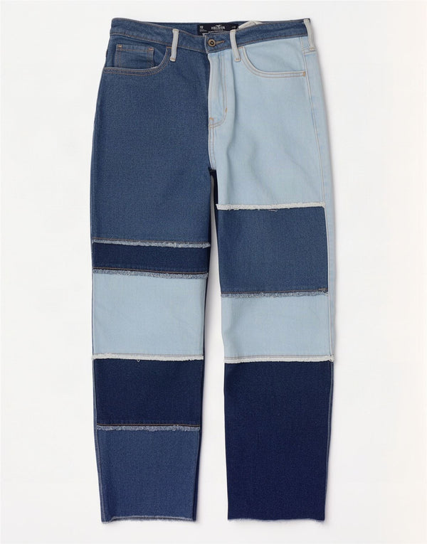 Hollister Damen Vintage Straight Jeans US 7 Medium W28 L27 Blau