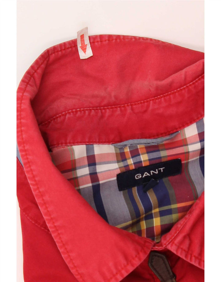 Gant Herren Bomberjacke UK 44 2XL Rote Baumwolle