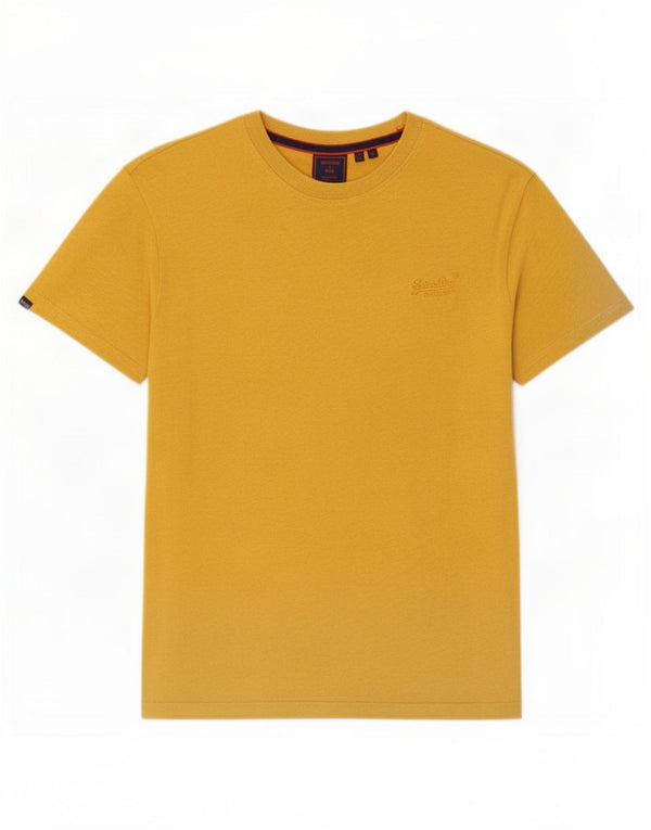 Superdry Herren T-Shirt-Oberteil aus mittelgelber Baumwolle