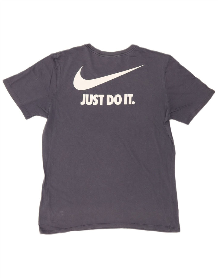 Nike Herren-T-Shirt mit Grafik, groß, marineblau, Baumwolle