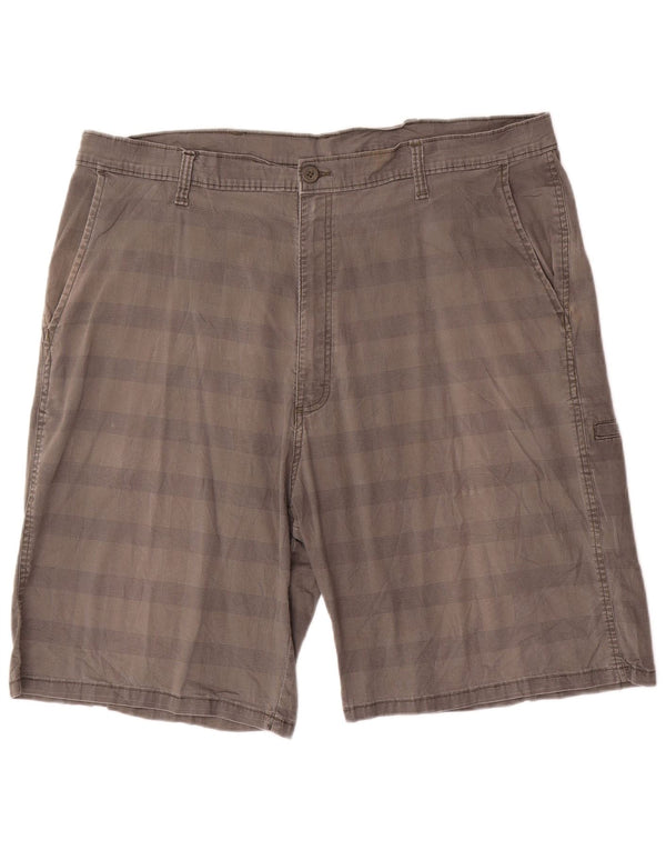 Wrangler Herren Chino-Shorts W40 XL grau gestreift aus Baumwolle