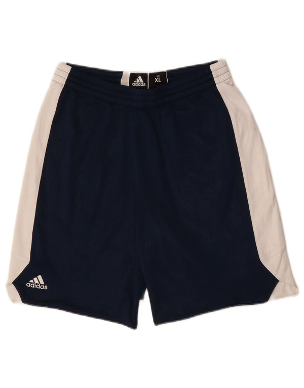 Adidas Sportshorts für Jungen, 13–14 Jahre, XL, Marineblau, Farbblock-Polyester
