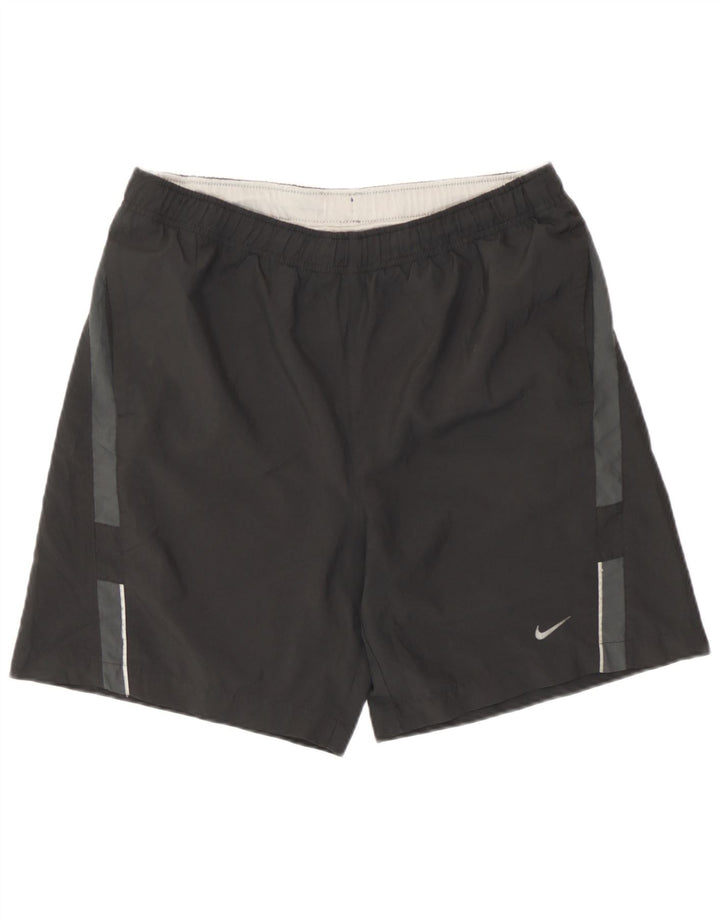 Nike Herren-Sportshorts, mittelgroß, Schwarz, Colourblock-Polyester, Sport