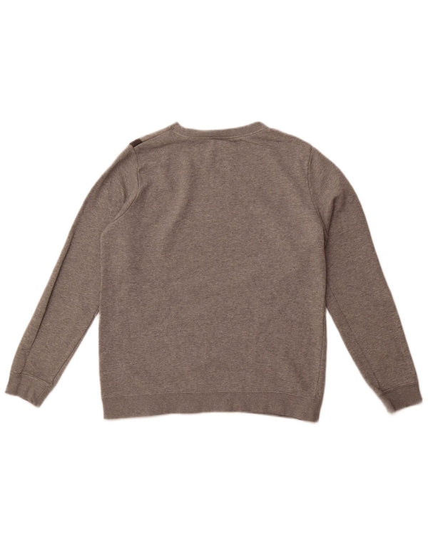 Nike Mädchen-Sweatshirt mit Grafik, 13–14 Jahre, XL, Grau, Colourblock-Baumwolle