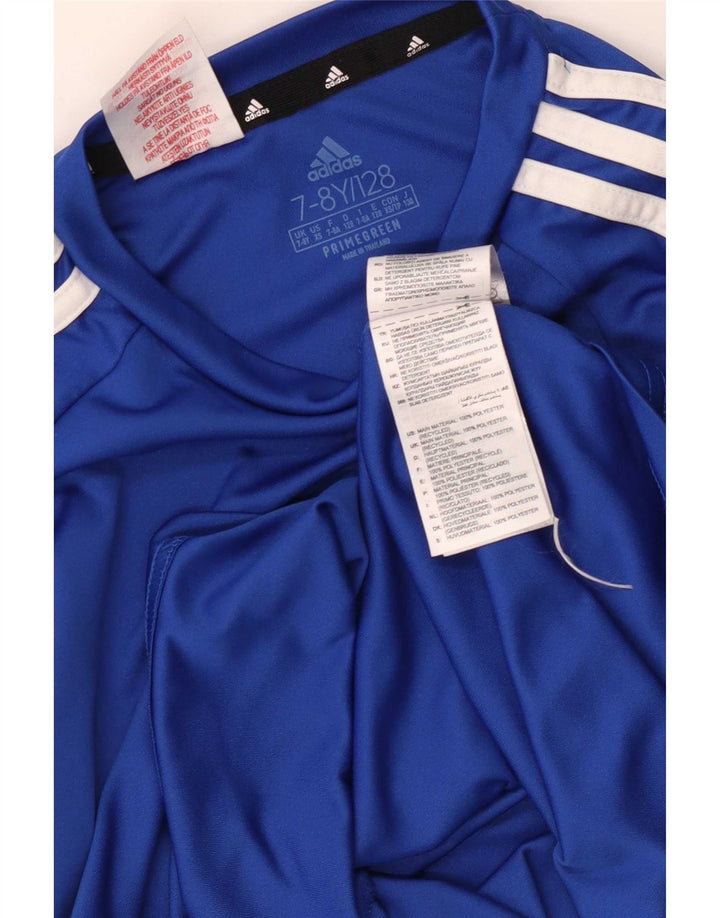 Adidas Jungen Aeroready T-Shirt Top 7-8 Jahre Blaues Polyester