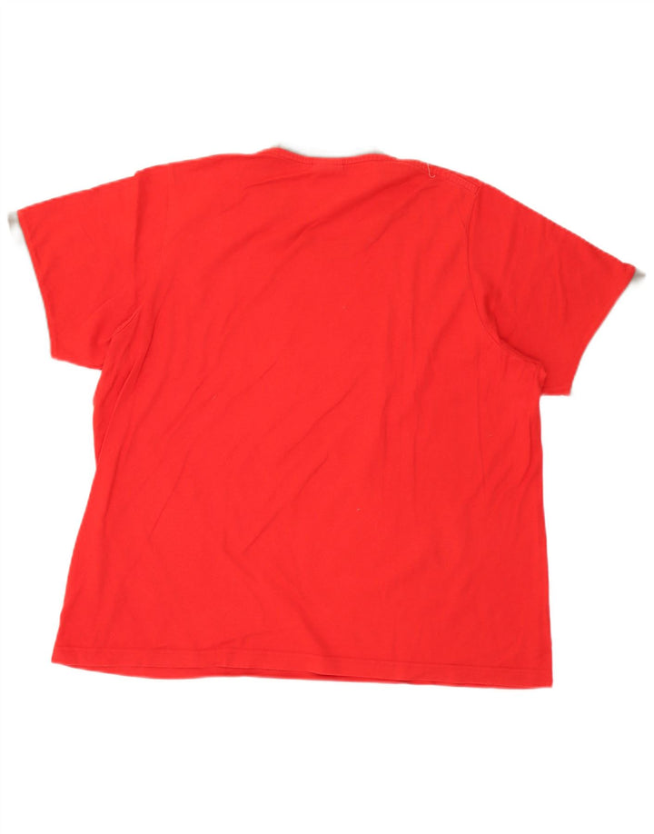 Adidas Herren Grafik-T-Shirt aus mittelroter Baumwolle
