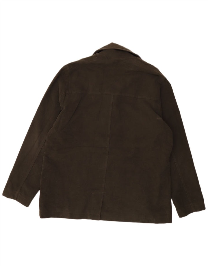 Marks & Spencer Herren Autograph Open Wildlederjacke UK 42 XL Khaki