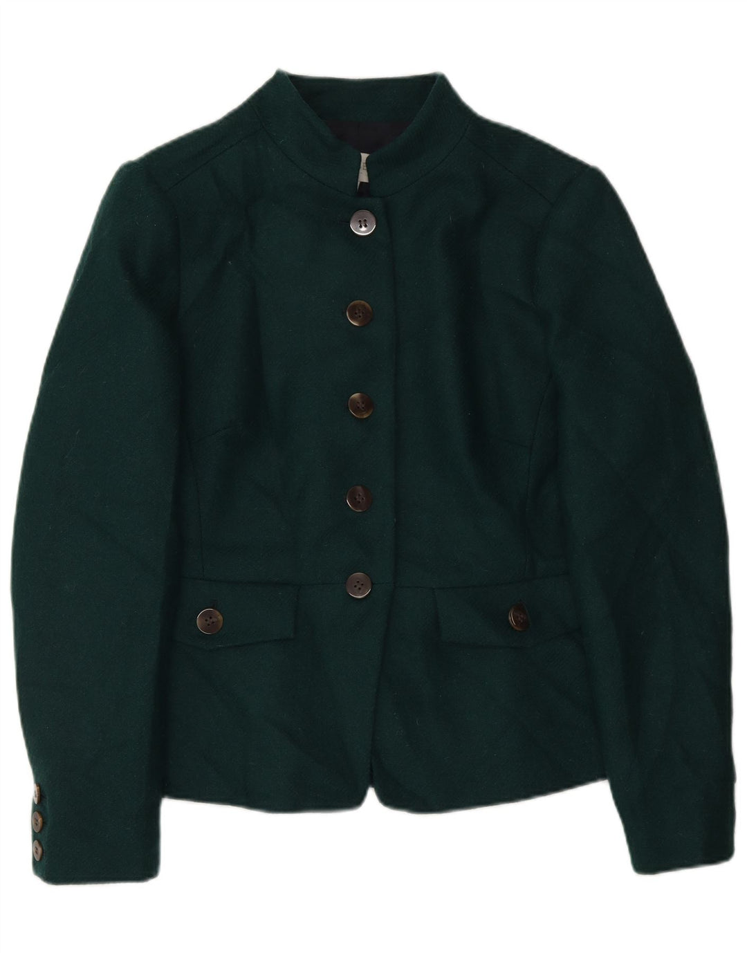 Hobbs Damen-Blazerjacke mit 5 Knöpfen, UK 14, Größe L, grüne Wolle