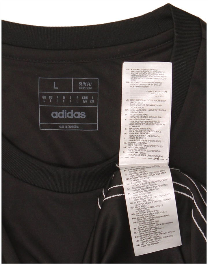 Adidas Herren Aeroready Slim Fit T-Shirt Top Large Schwarz Polyester