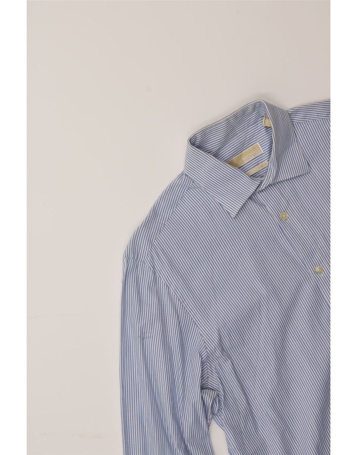 MICHAEL KORS Mens Regular Fit Shirt Size 15 Medium Blue Striped Vintage Michael Kors and Second-Hand Michael Kors from Messina Hembry 